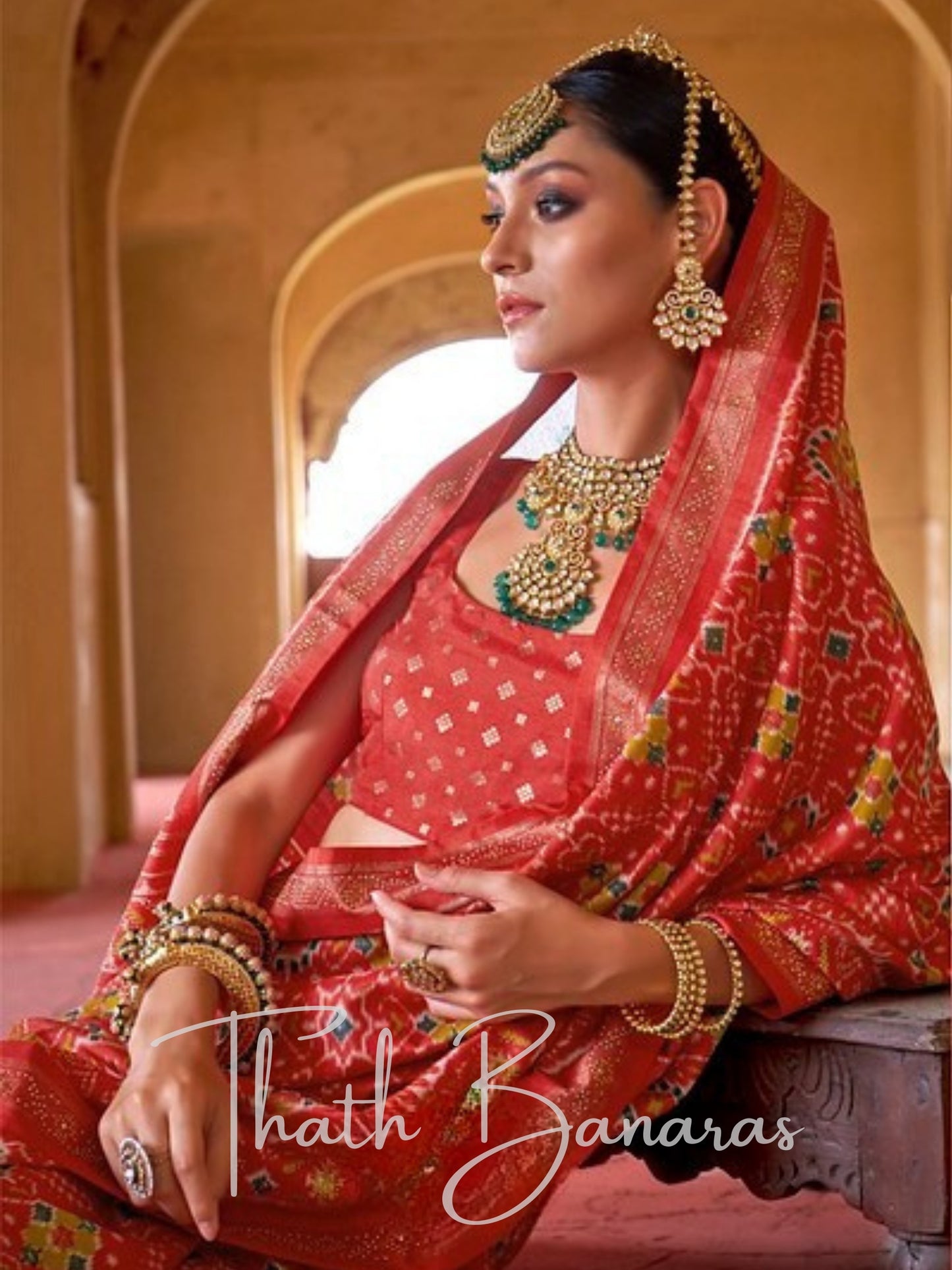 Radiant Red Patola Silk Saree