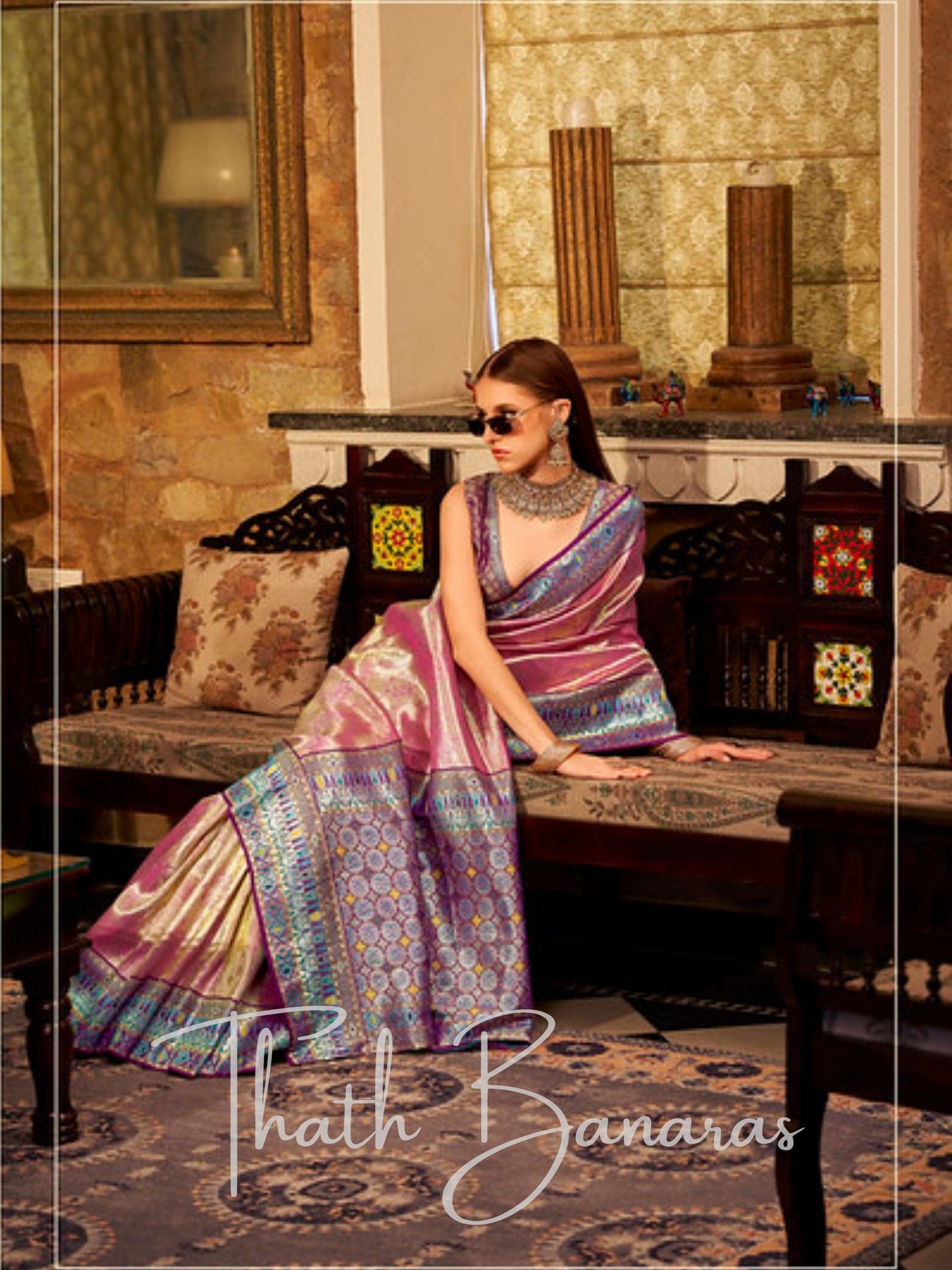 Exquisite Pink Paithani Silk Saree with Traditional Zari Work