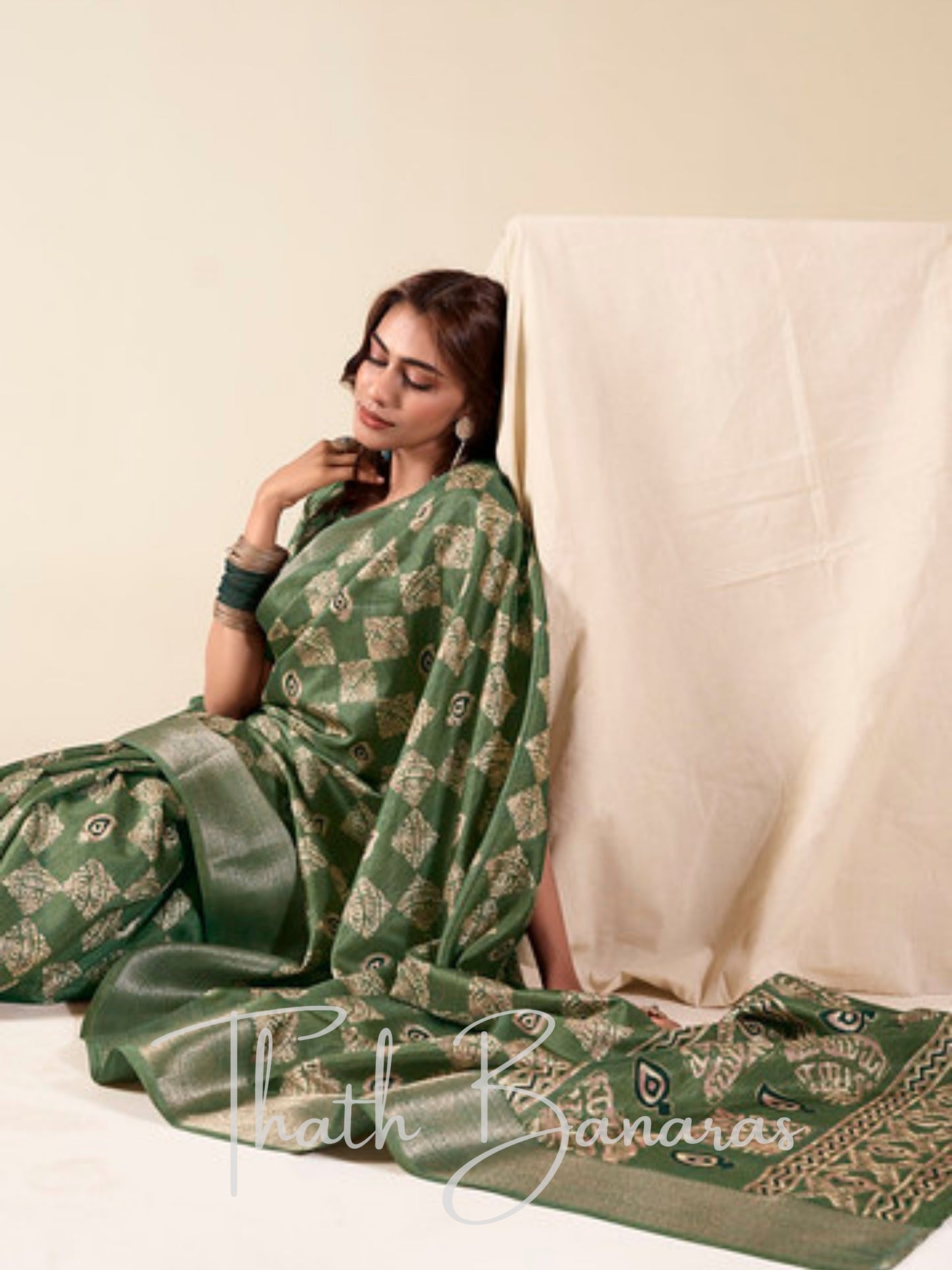 Refreshing Green MulMul Cotton Saree with Glimmering Zari Borders