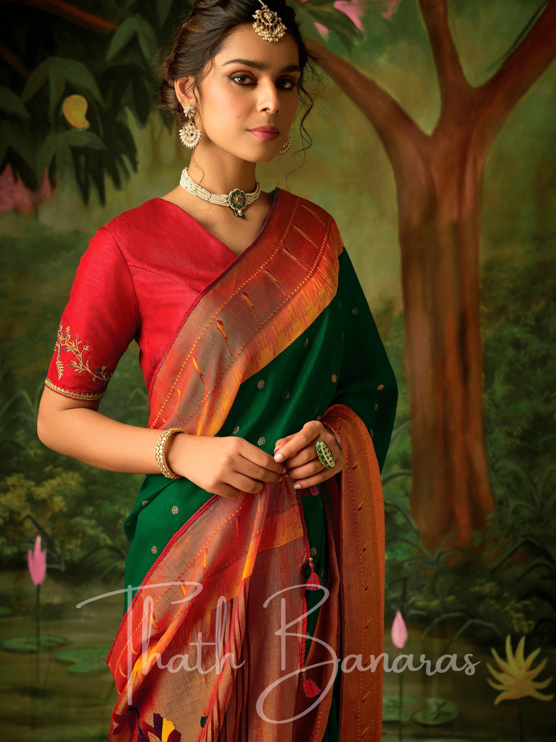 Green Saree @ Mirraw.com