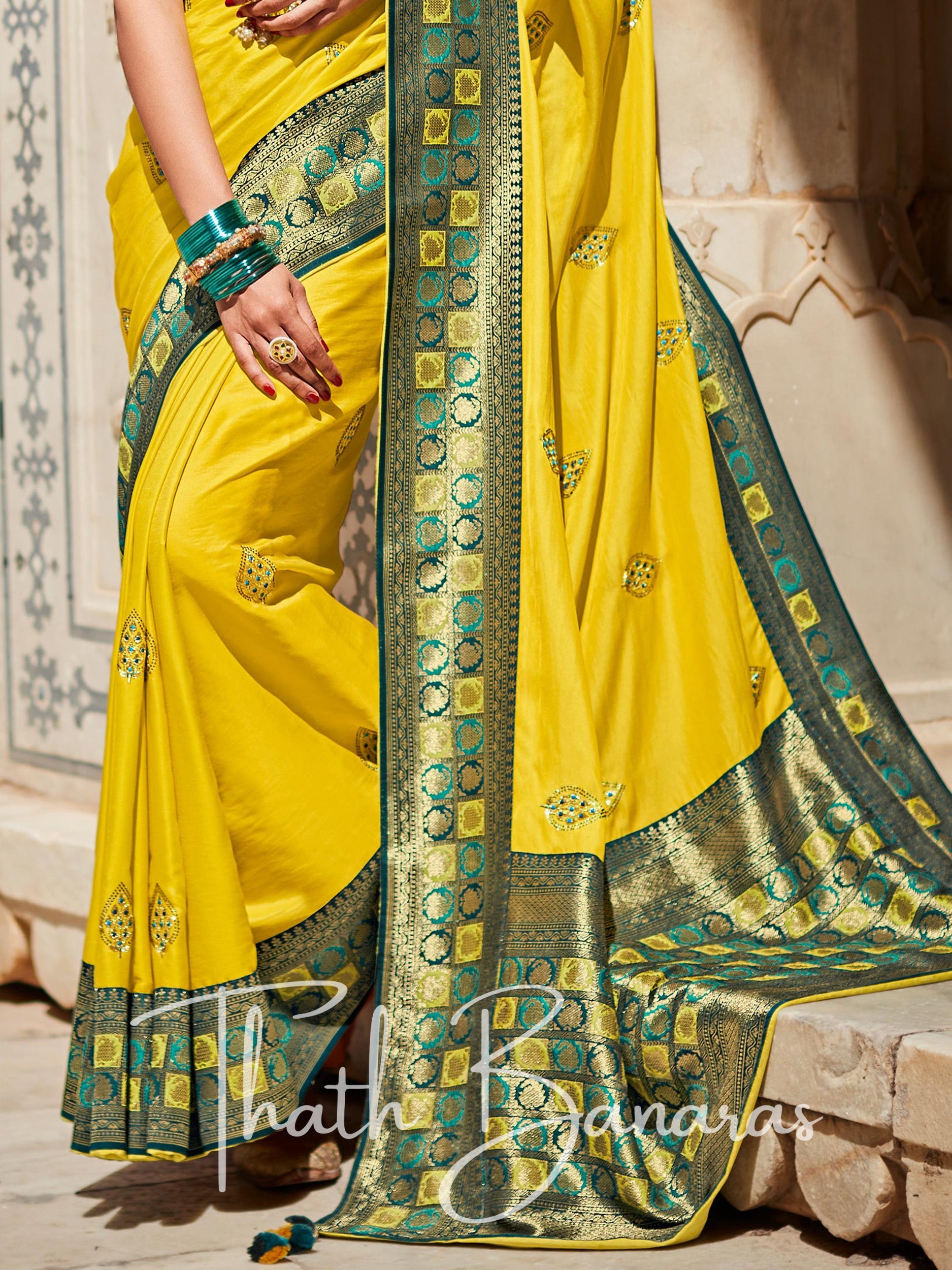 Selective Yellow Woven Paithani Silk Saree – MySilkLove