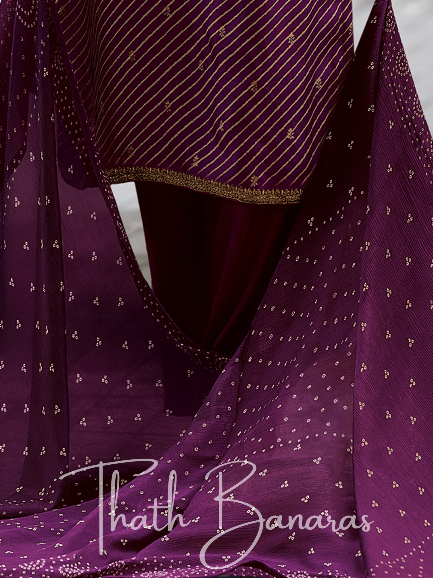 Purple Color Viscose Silk Rhapsody Salwar Suit with Lehriya Print & Embroidery, Cotton Silk & Digitally Printed Dupatta